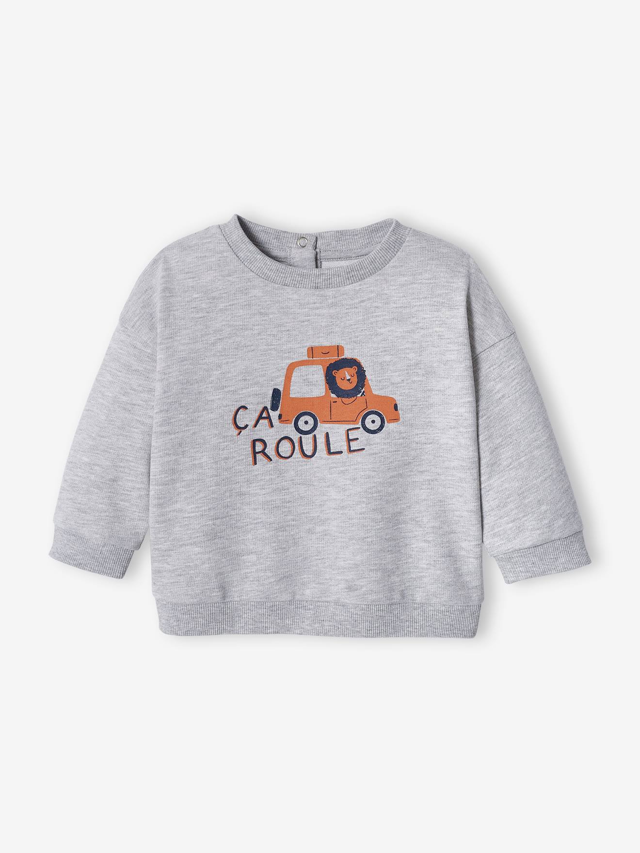 Moletom básico de lã polar para bebê, azul escuro
