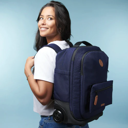Valise souple 2 roues XS Reykjavik bleu marine