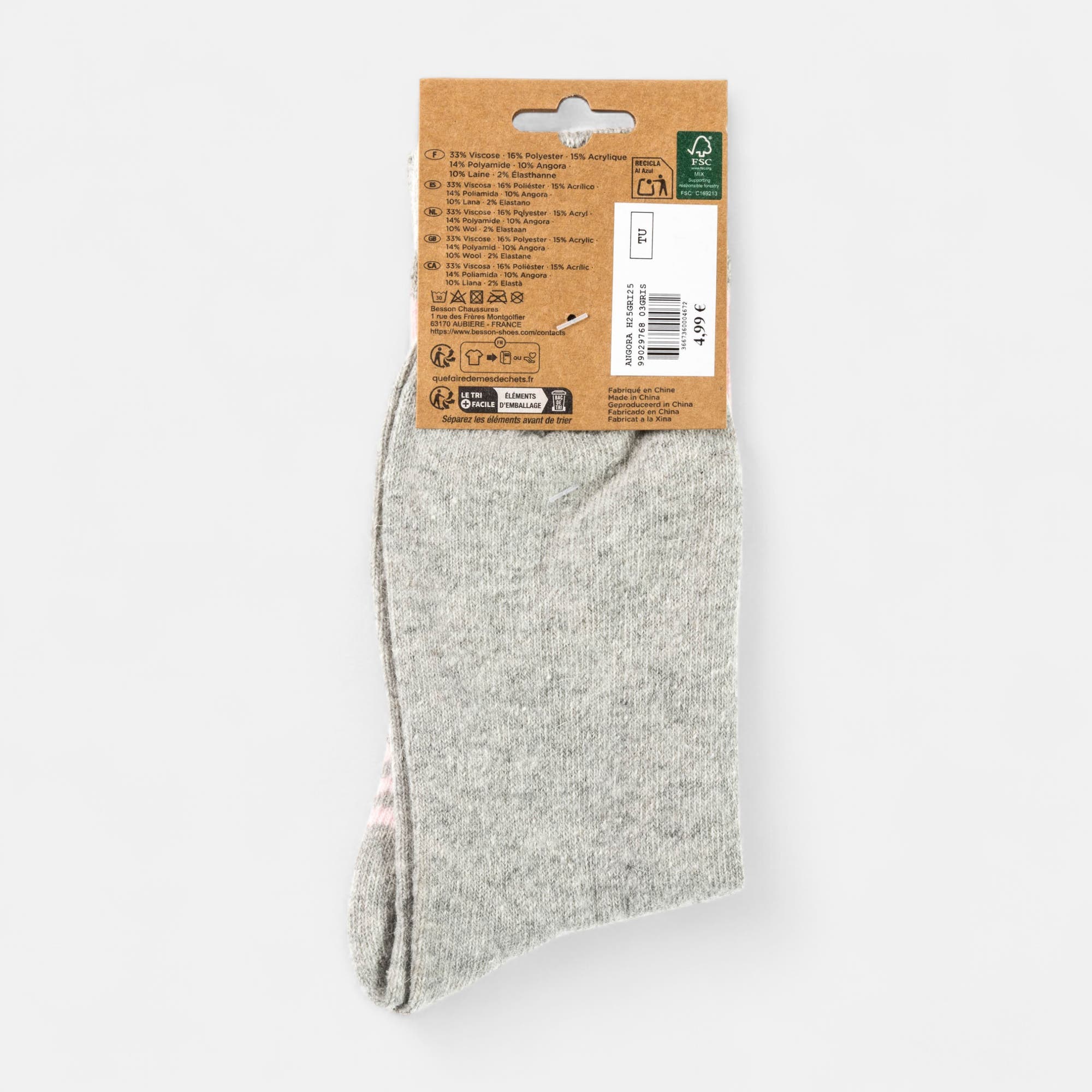 Chaussettes Femme gris