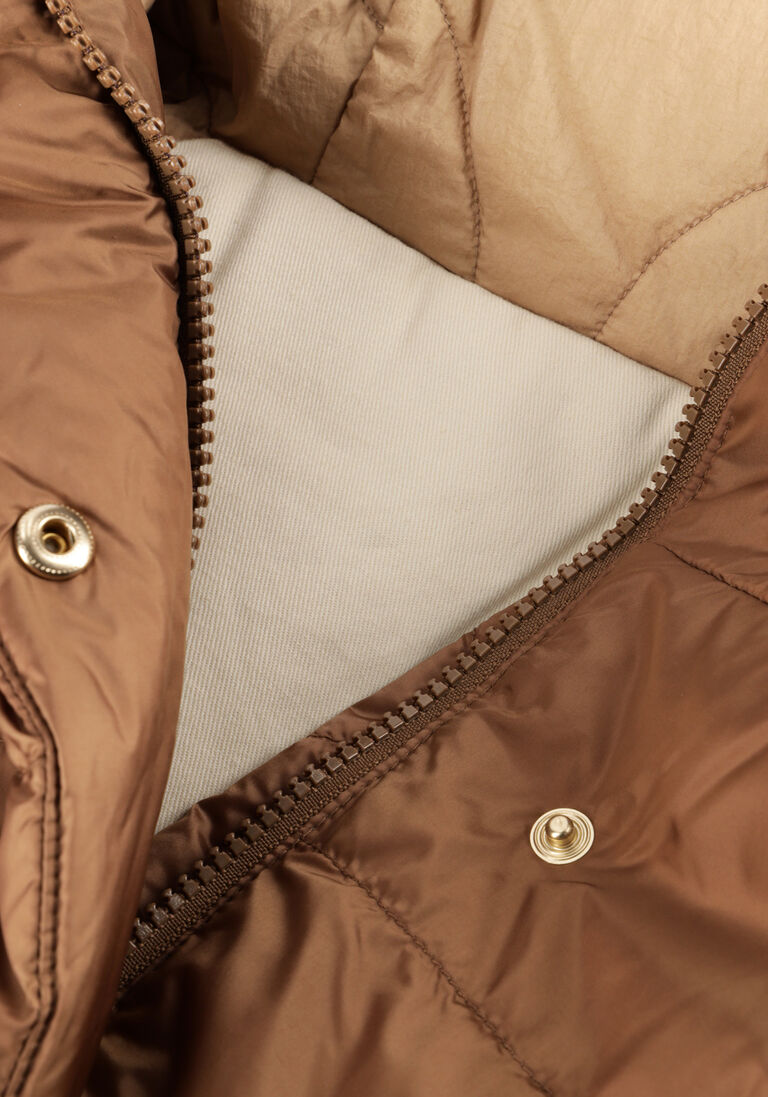 bruine max mara gewatteerde jas anfora