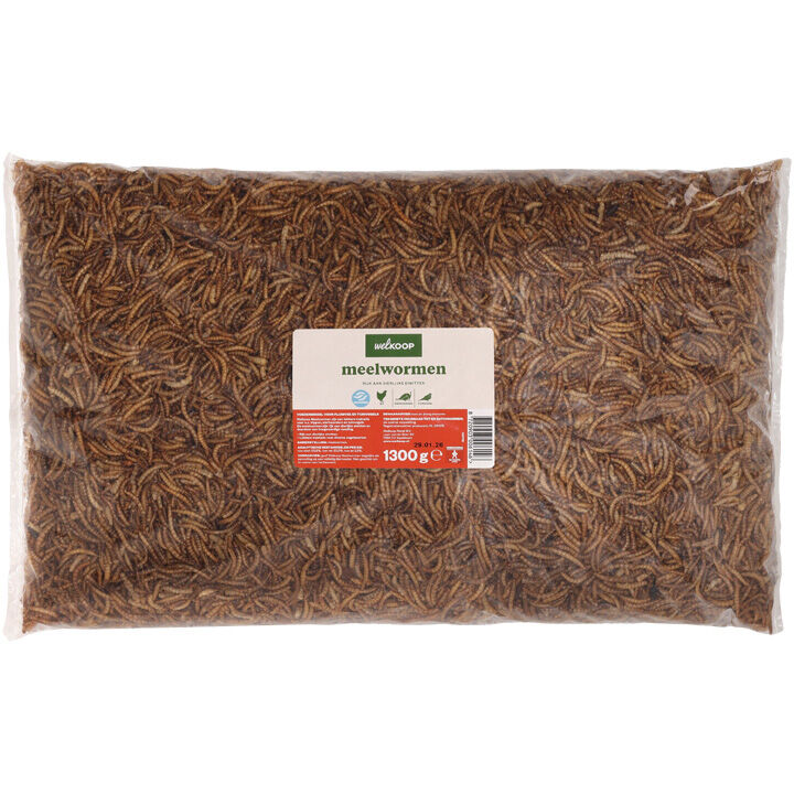 Welkoop Meelwormen - Kippensnack - 1300 Gram