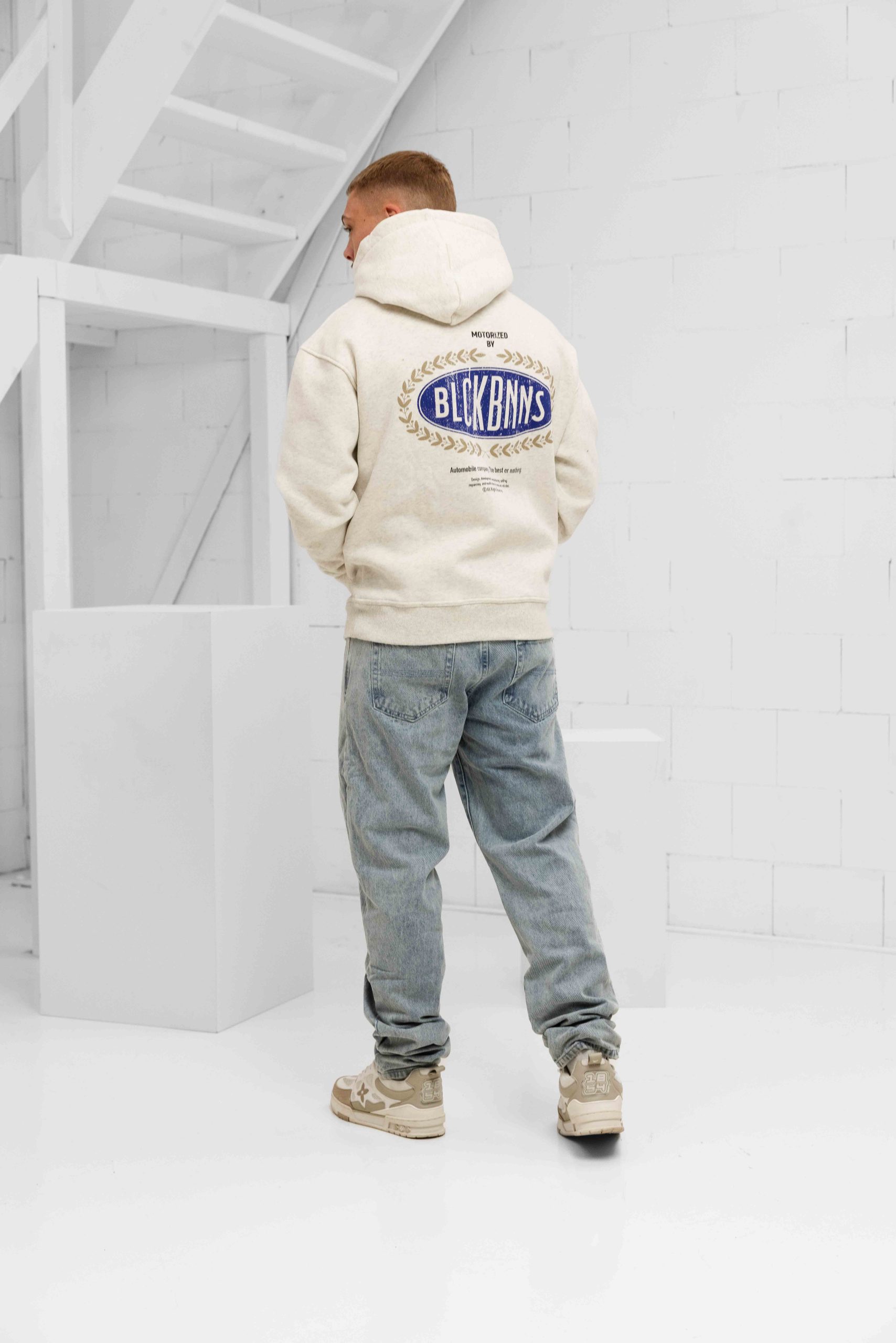 Black Bananas Automobile Hoodie Heren Beige