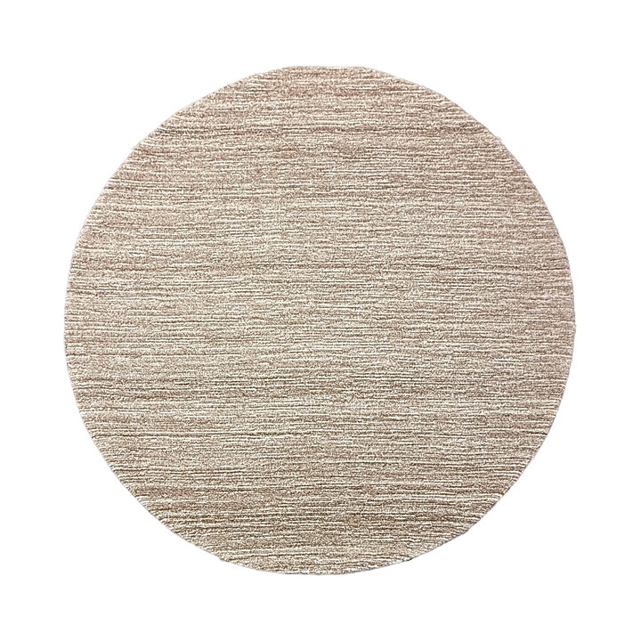 Rond wollen vloerkleed - Pedro Donkerbruin | Gemêleerd design