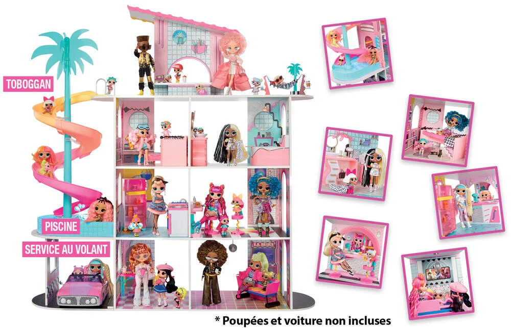 LOL SURPRISE - FASHION HOUSE GRANDE MAISON AVEC NOMBREUSES PIECES DE JEU ET ACCESSOIRES