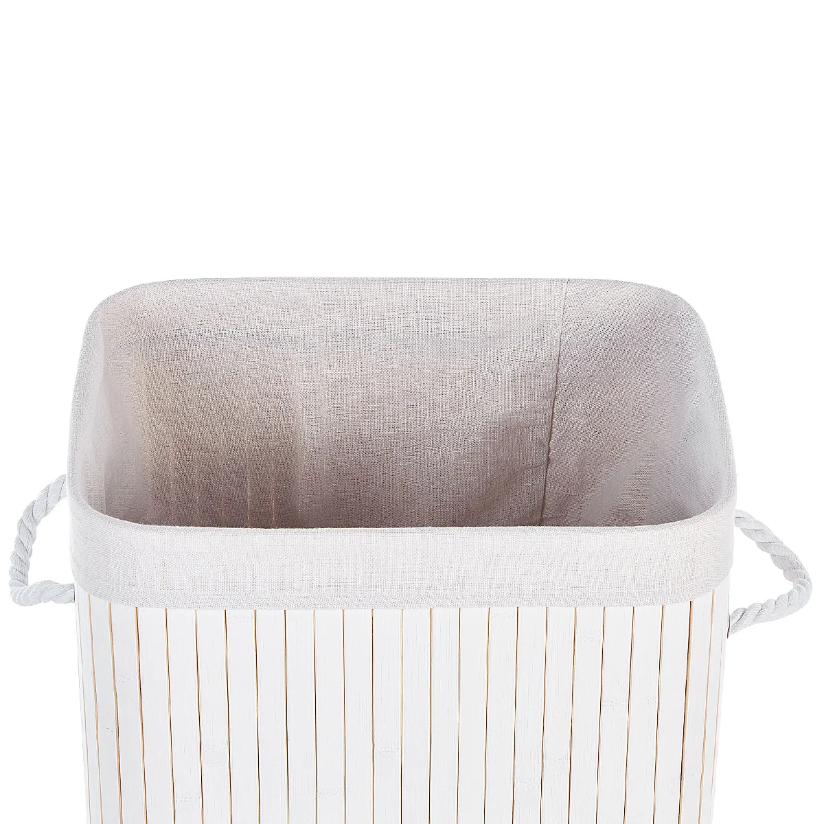 Beliani Panier en bambou blanc 60 cm KOMARI