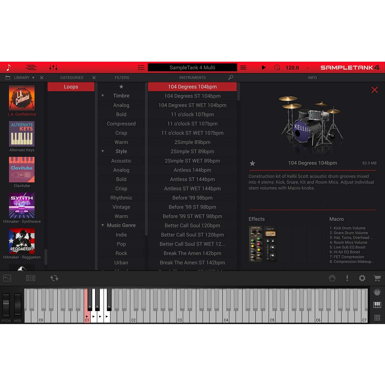 IK Multimedia L.A. Confidential voor SampleTank 4 (download)