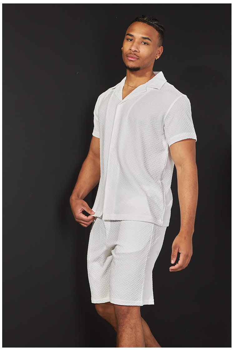 Ensemble 2 pièces chemise + short blanc