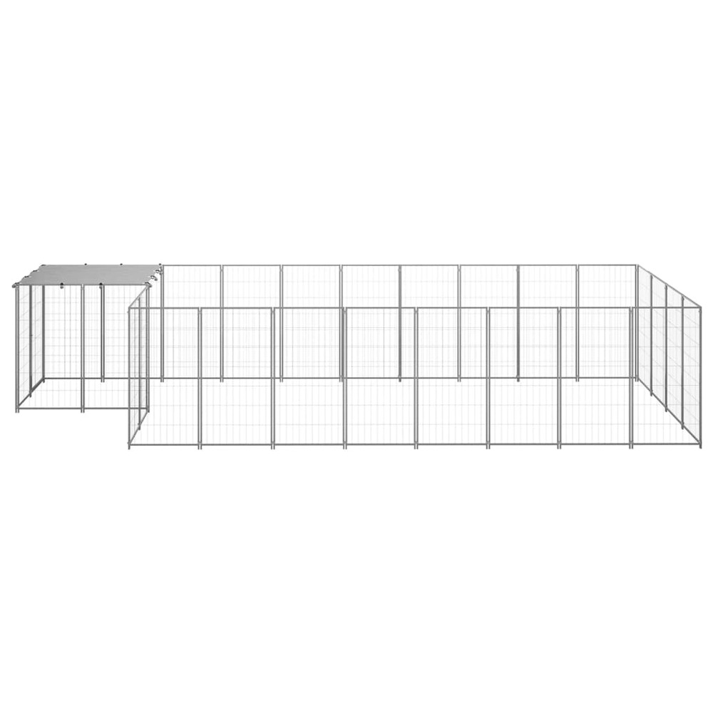 Chenil argenté 10,89 m² acier