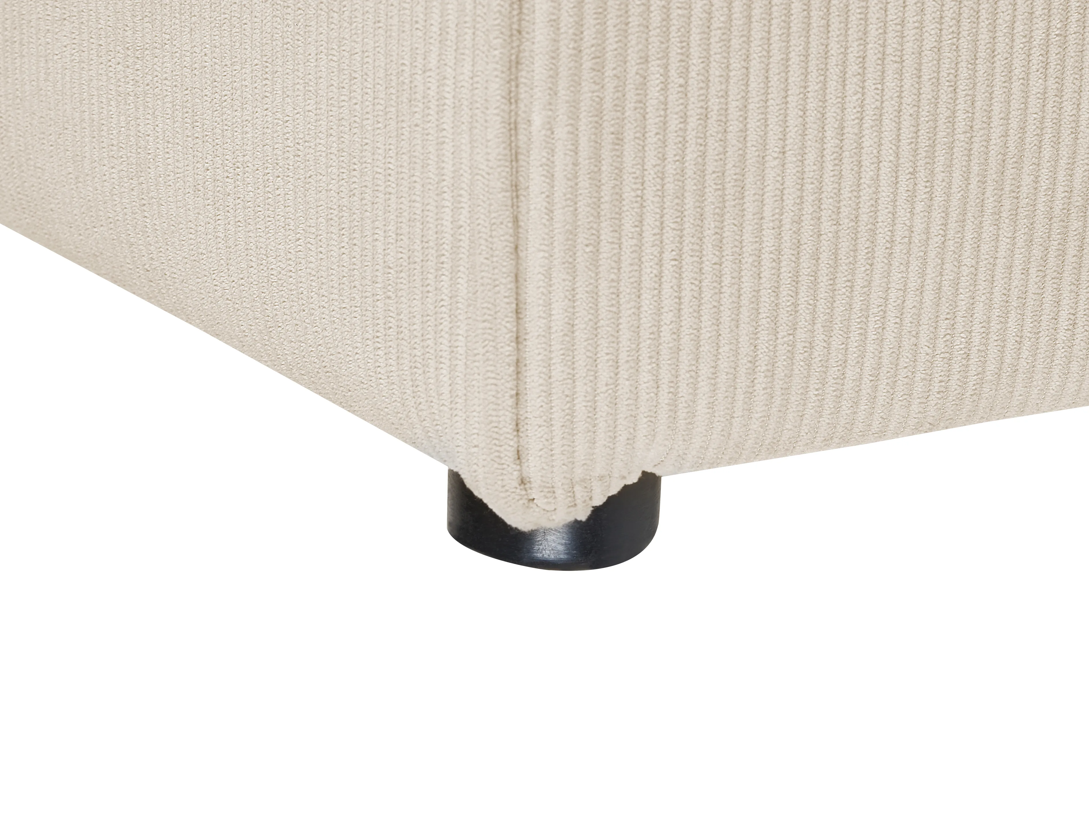 Modulaire hoekbank 4-zits LEMVIG Corduroy Lichtbeige met ottomaan rechtszijdig
