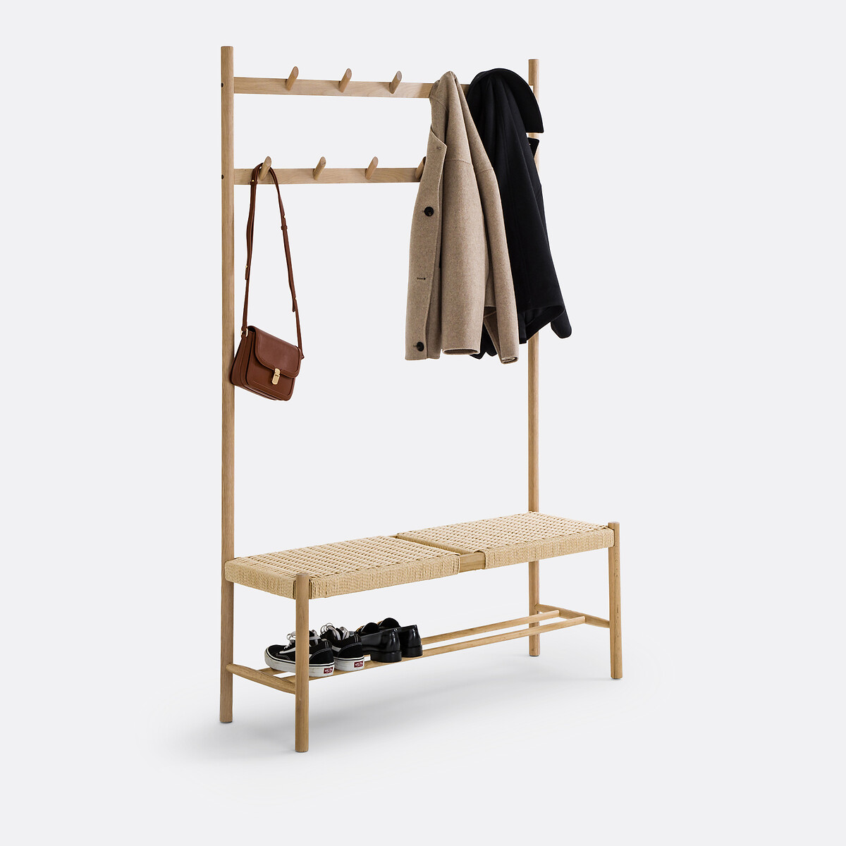 LA REDOUTE INTERIORS<br>Sacra em carvalho maciço e corda trançada, Taga