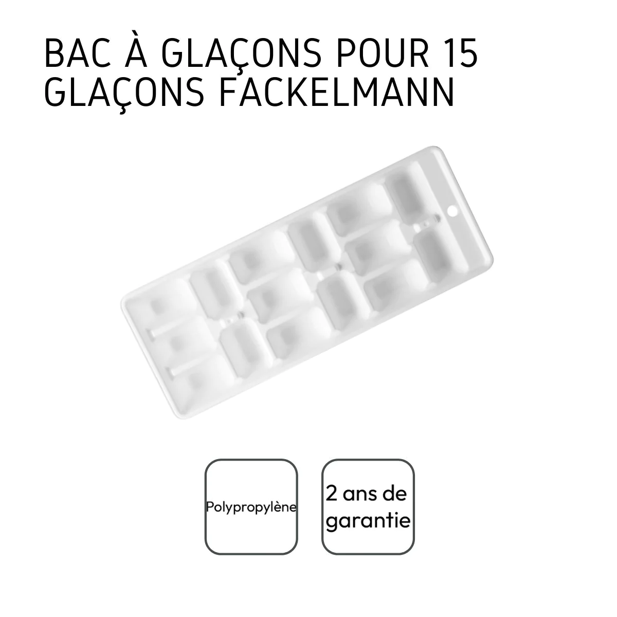 Bac à glaçons blanc pour 15 glaçons Bar Concept Fackelmann