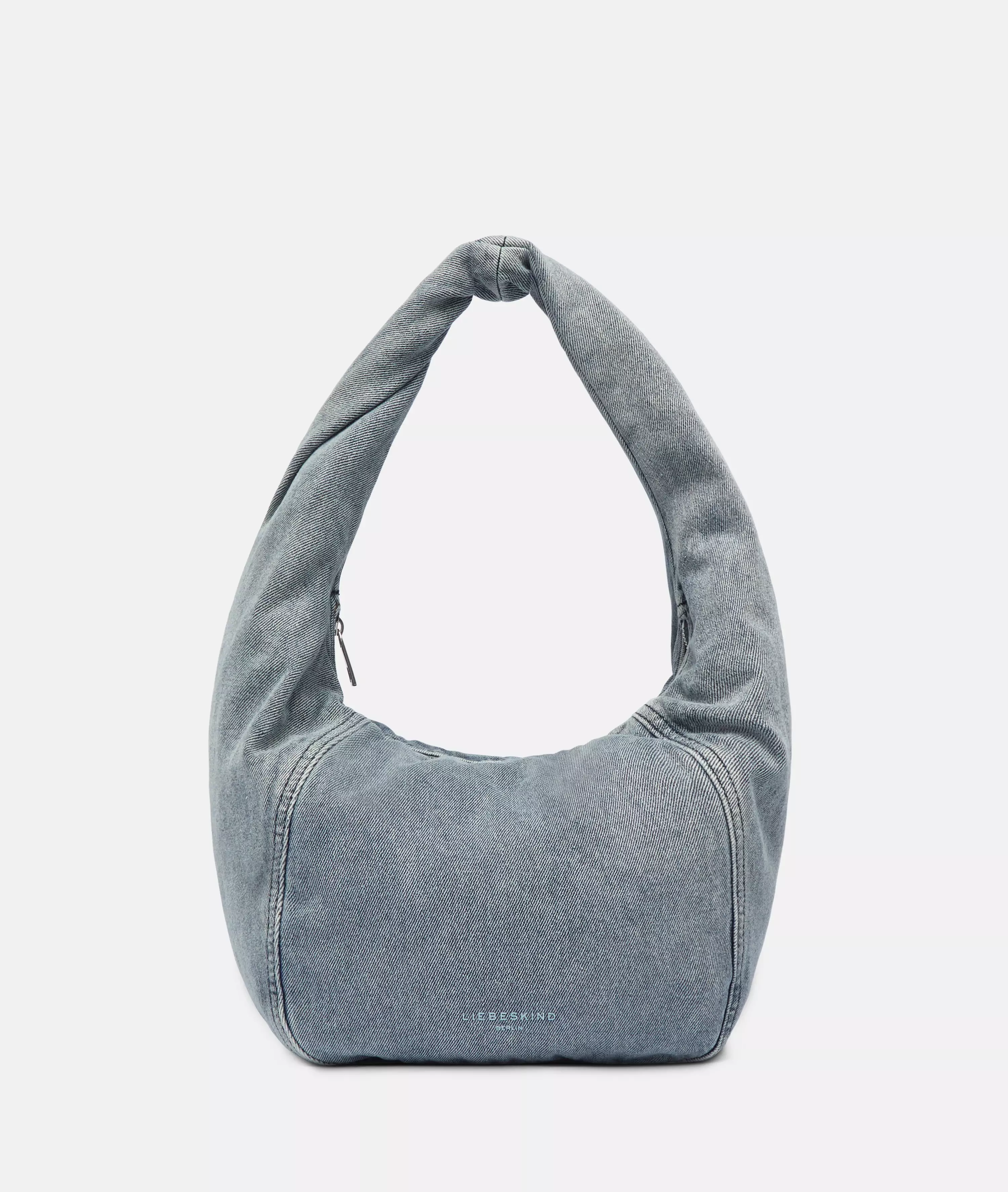 Denim Farrah II Hobo M Roomy denim moon bag