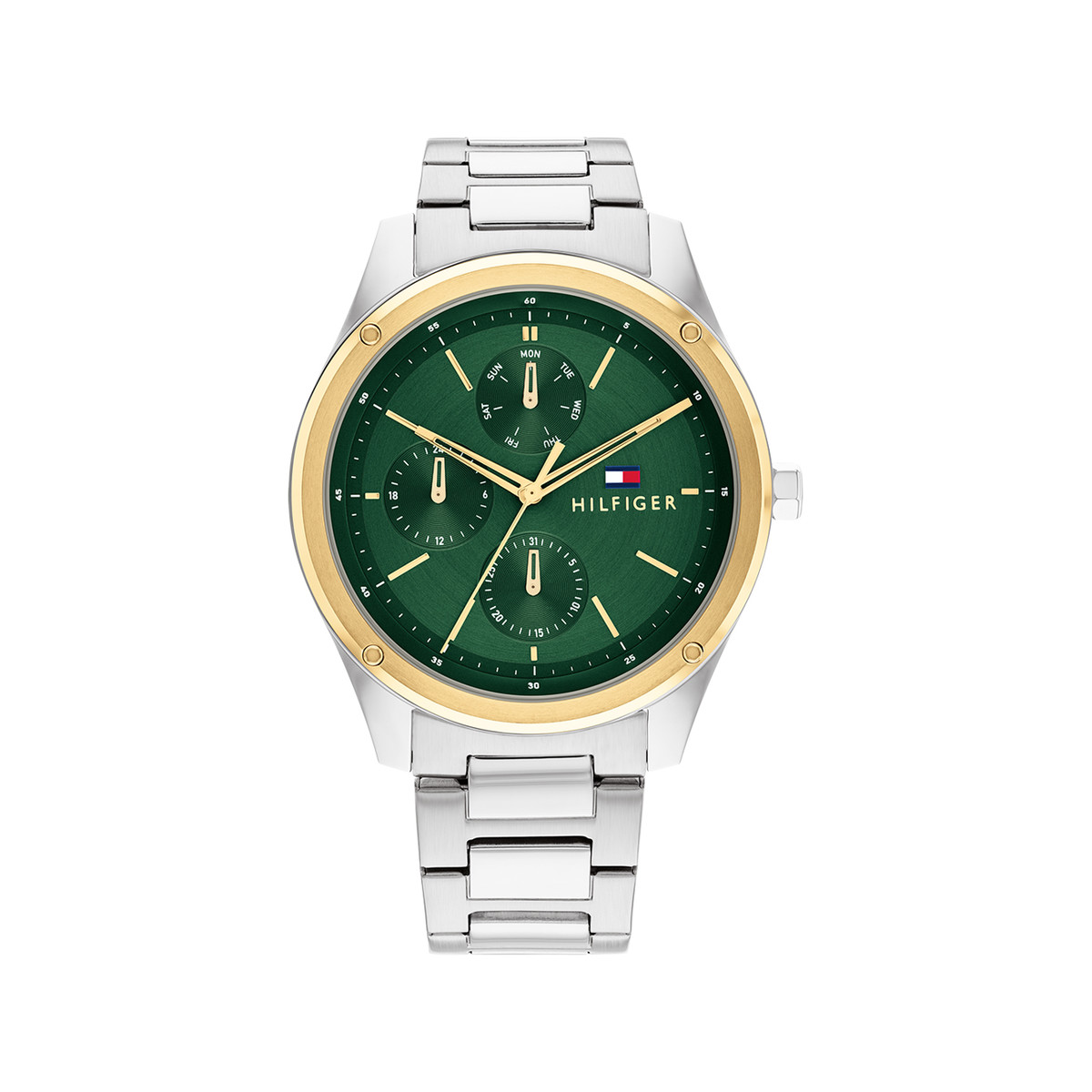 Montre TOMMY HILFIGER tyler homme acier bicolore bracelet acier gris