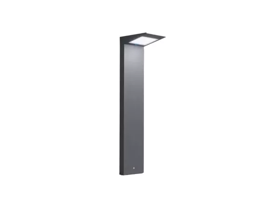 Borne de terre LED solaire 2,2 W alimentée par batterie avec photovoltaïque gris foncé IP54