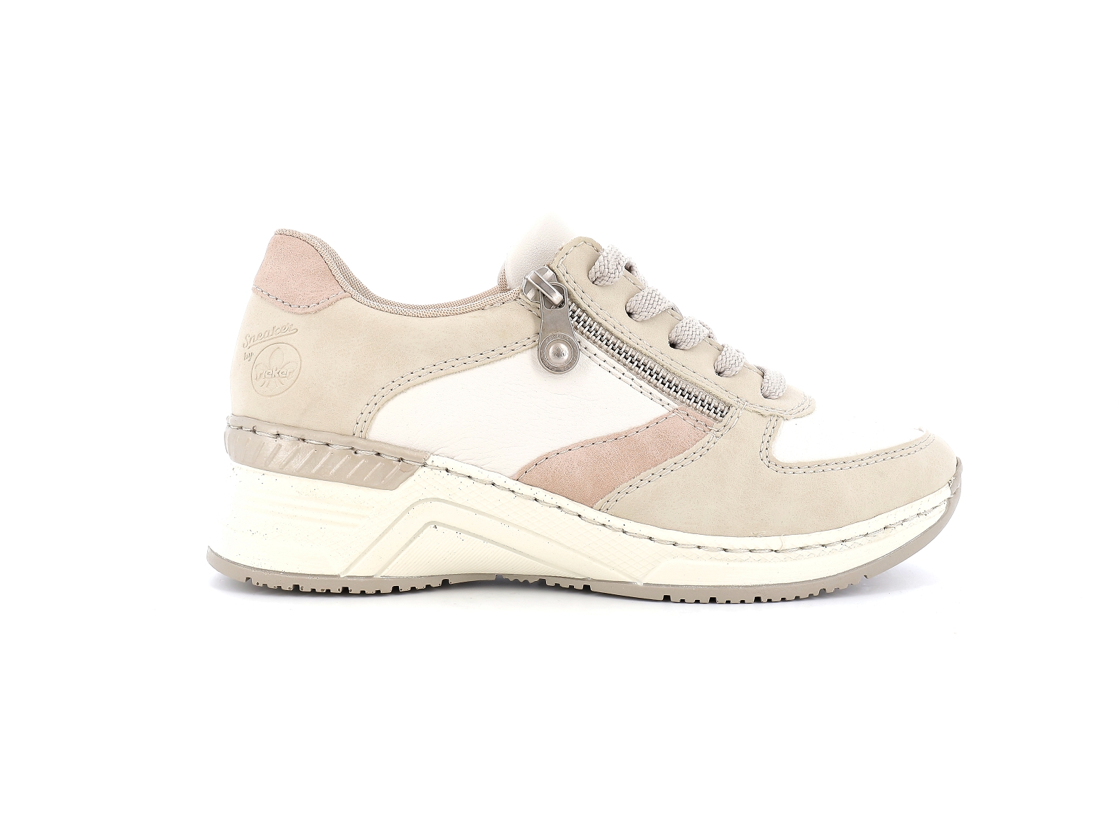 Rieker-N4307 Matières combinées Multi Beige