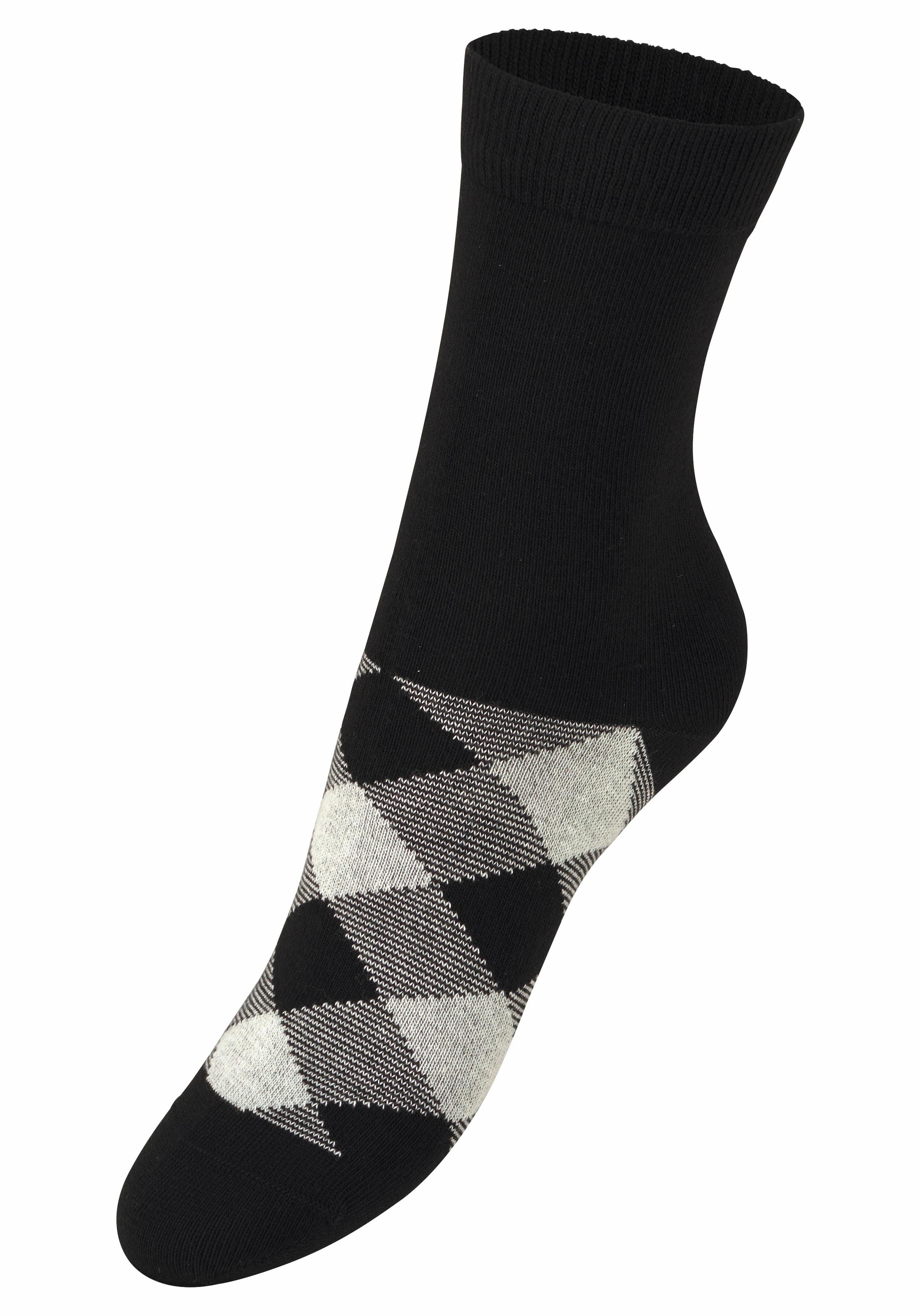 H.I.S Socken Packung, 7 Stk. tlg. in angesagtem Rhombenmuster