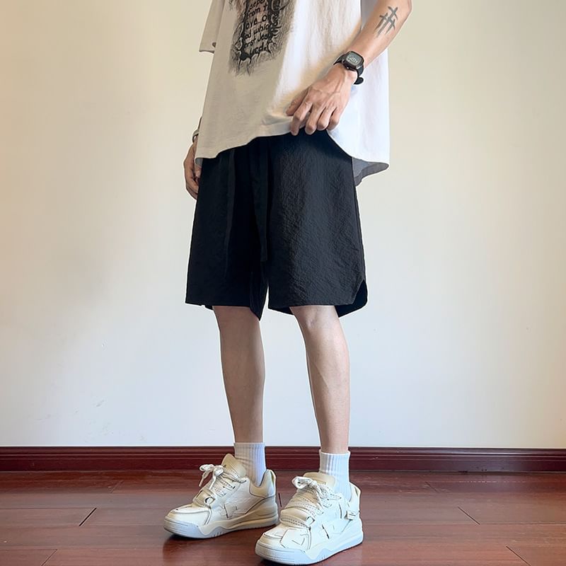 Obikan - Mid Rise Plain Shorts