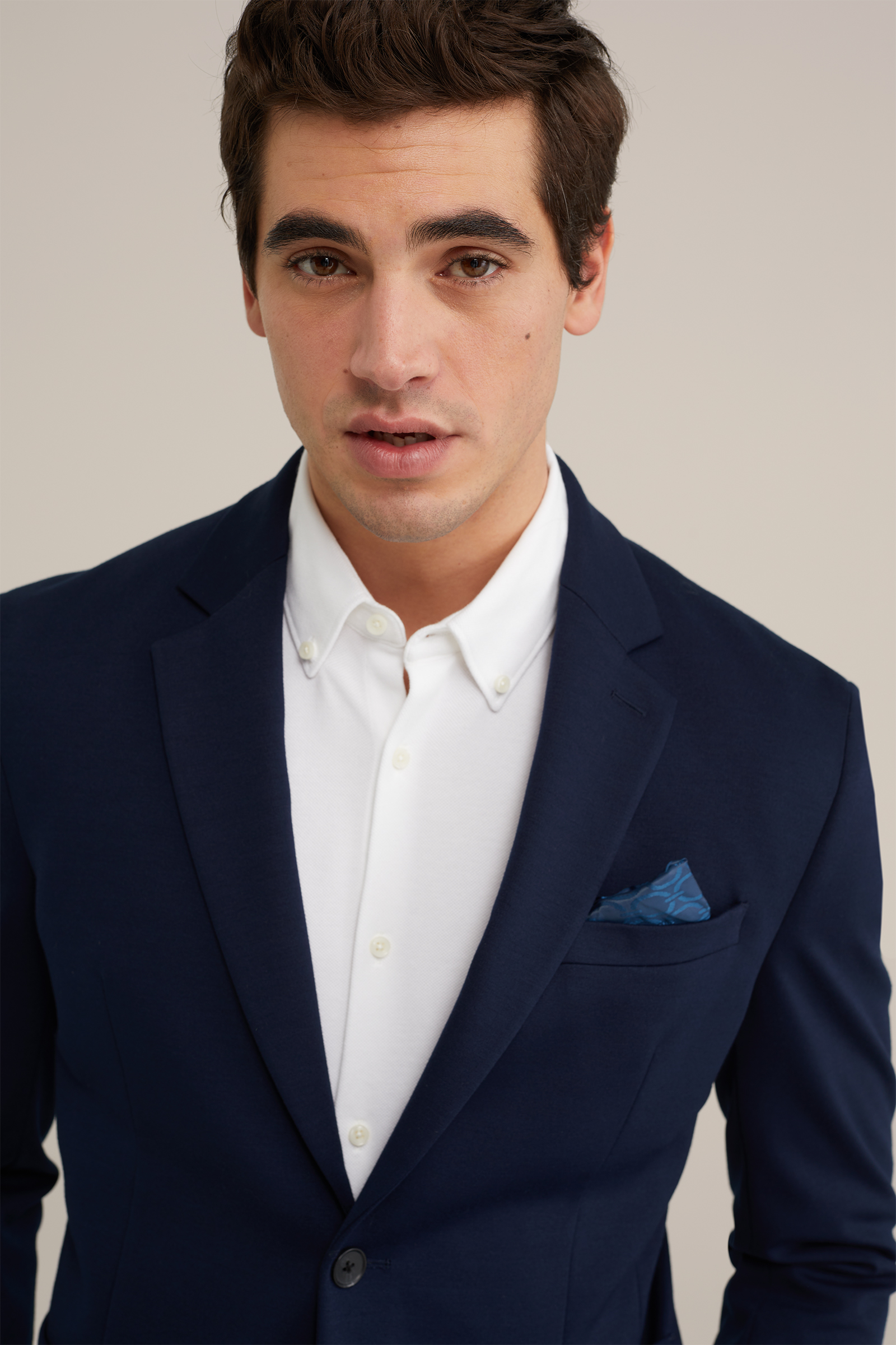slim fit blazer Van Gils Donkerblauw
