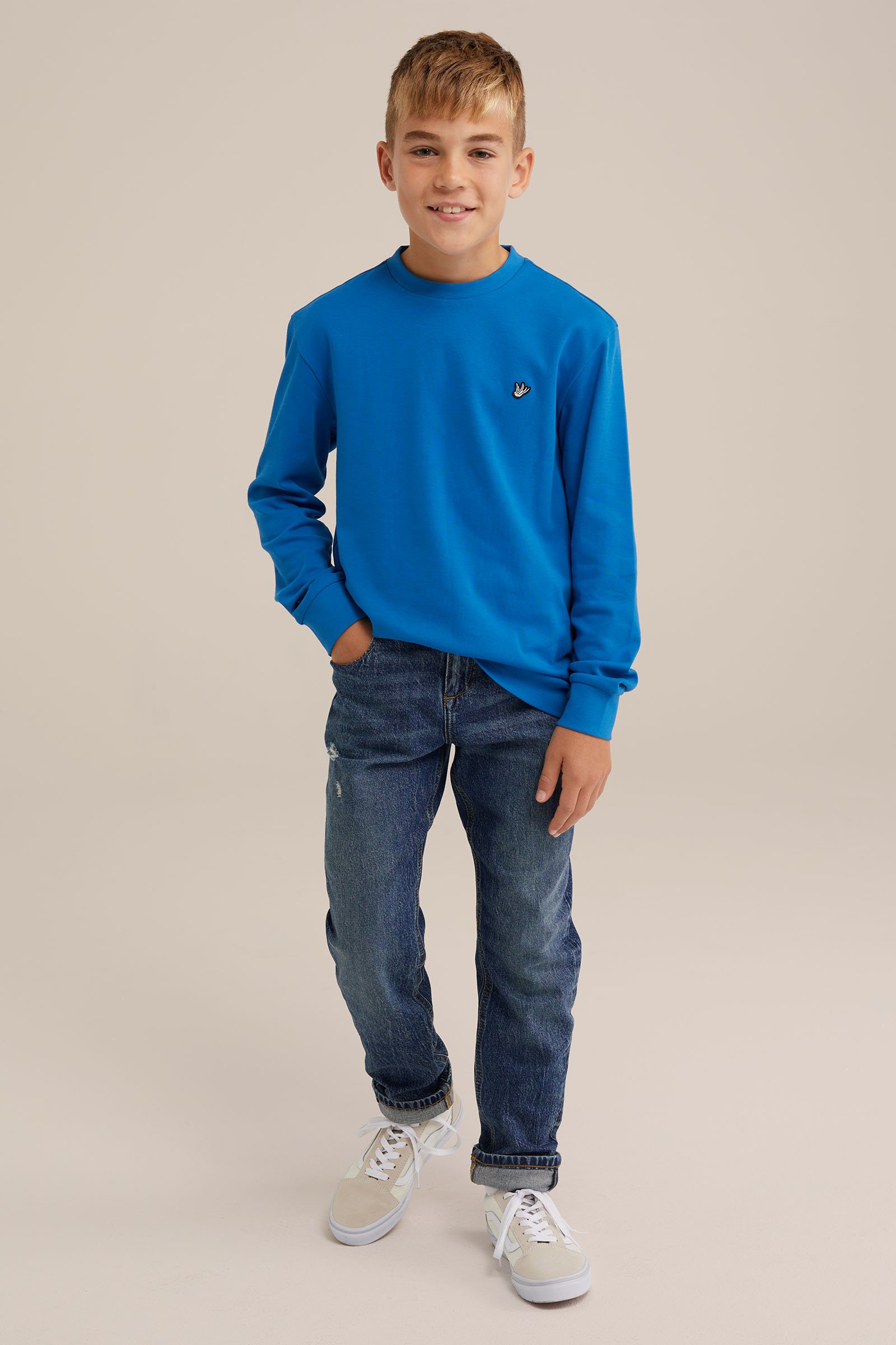 Jongens T-shirt WE Fashion Kobaltblauw