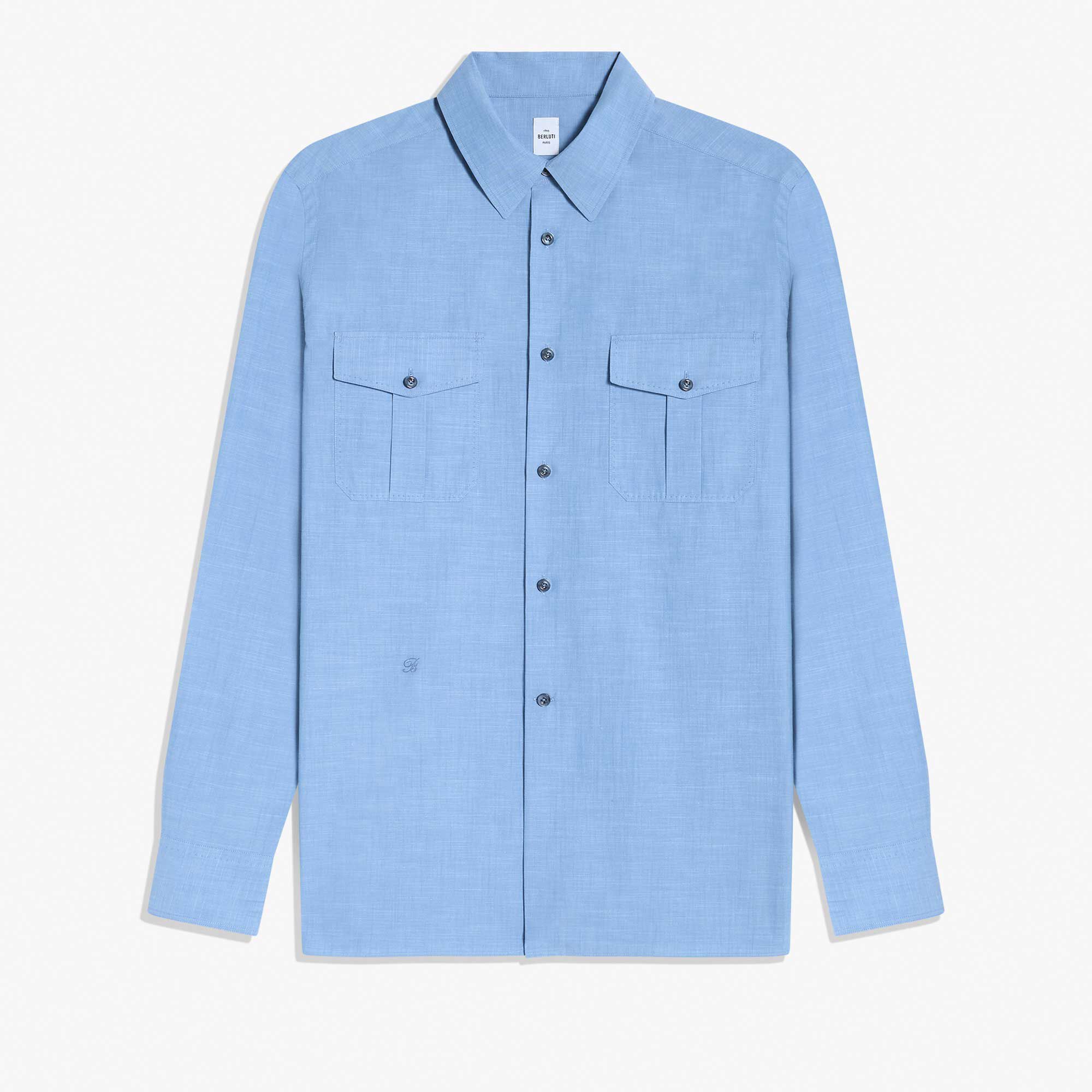 Chemise Militaire En Chambray De Coton