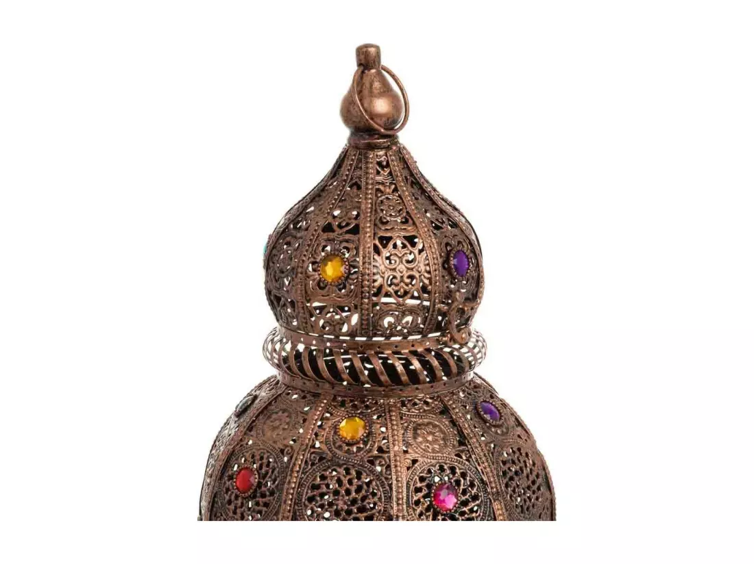 Lampe en métal avec verre acrylique coloré