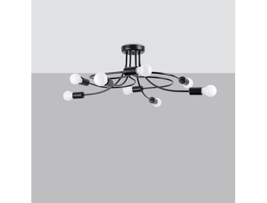 SOLLUX LIGHTING - Lustre levar 8 noir