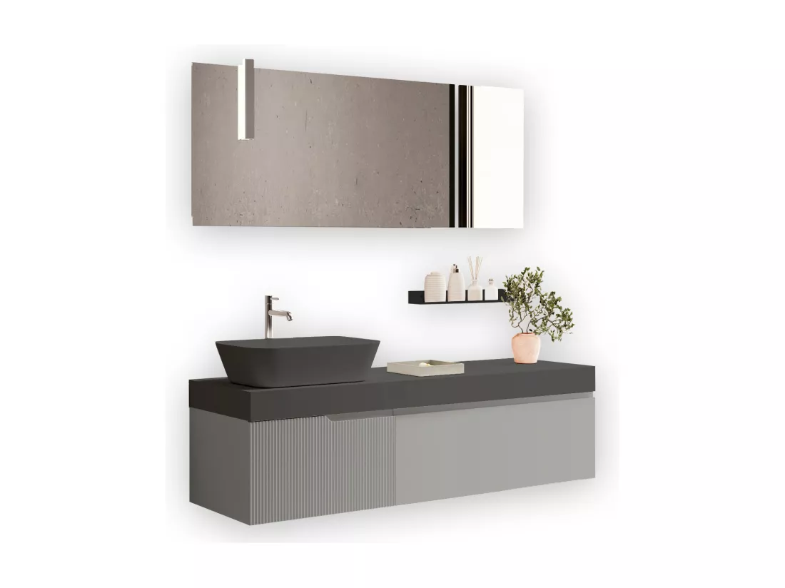 Composition 7 pieces VENERE gris mat