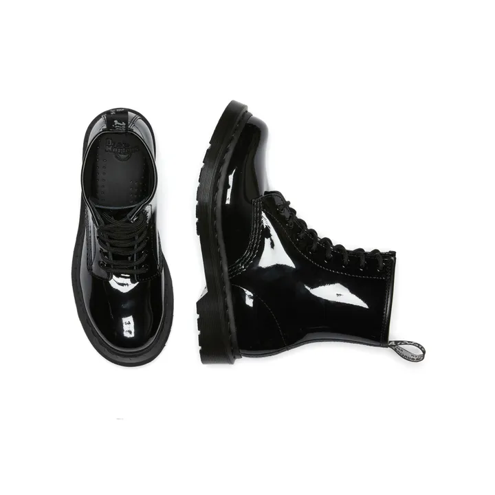 Dr Martens Boots à Lacets 1460 Cuir Verni - Collection Femme  | Noir