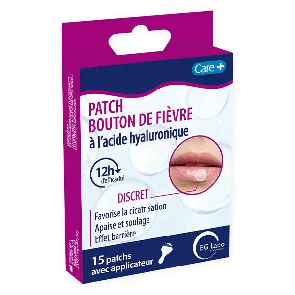 Adesivos para herpes labial Care + - Caixa com 15 unidades - EG LABO