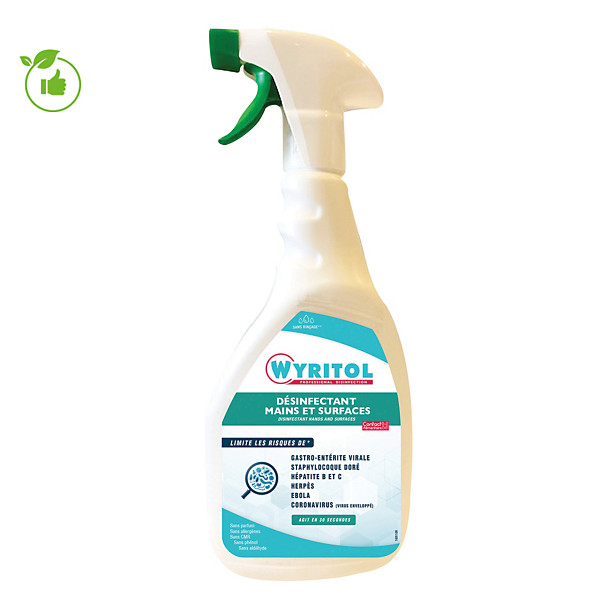 Désinfectant mains et surfaces Wyritol vaporisateur 750 ml