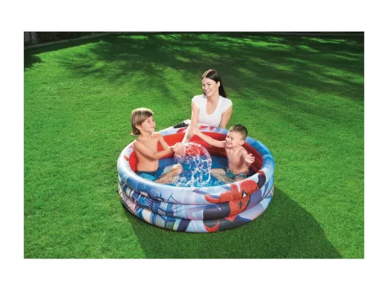 Pataugeoire ronde Spider Man - 200 L - 3 boudins - D 122 cm x H 30 cm