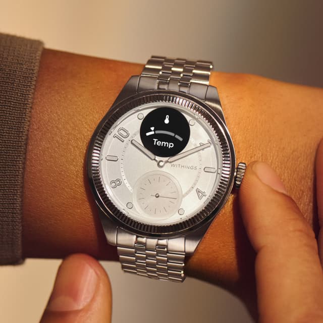 Withings ScanWatch Nova Brilliant hybridur 39 mm (sølv)