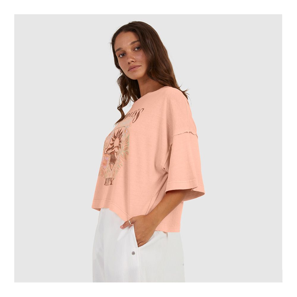 Roxy FROZEN SUNSET - Tee-shirt Femme peach parfait