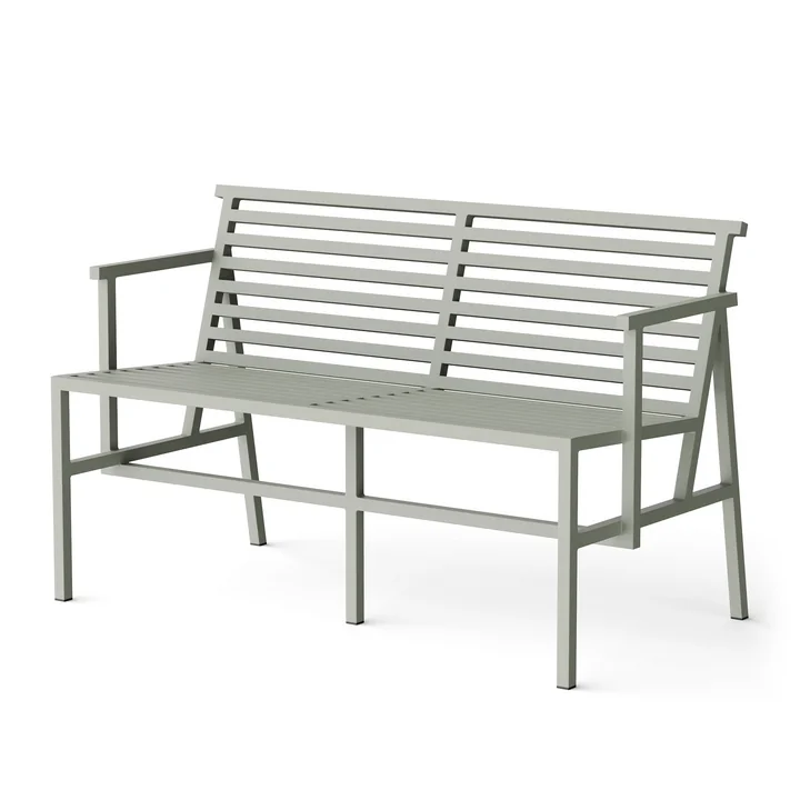 NINE - 19 Outdoors Dining Gartenbank 125 x 75 cm, grau (RAL 120 70 05)