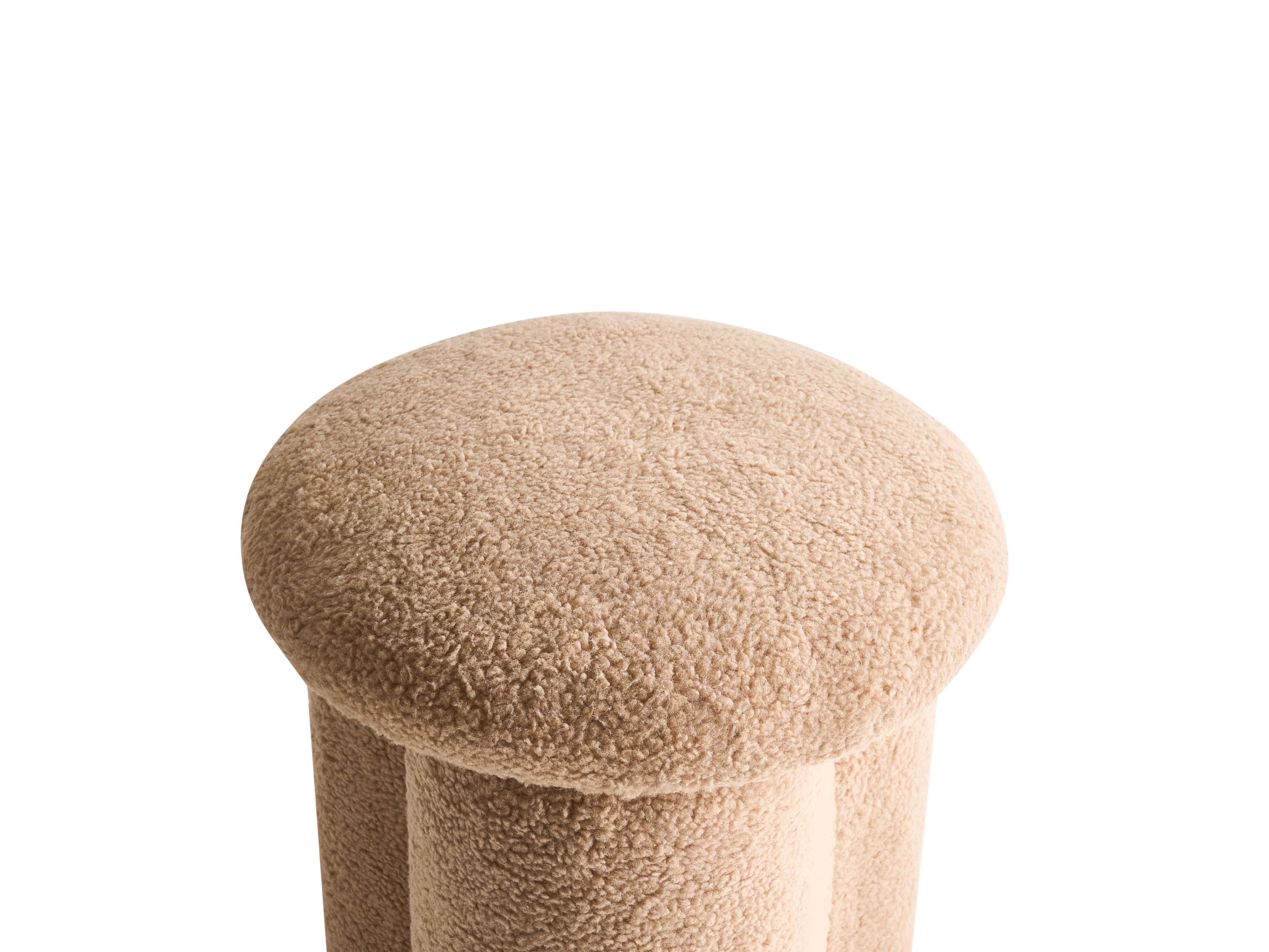 Poef CARRINGTON Bouclé Beige
