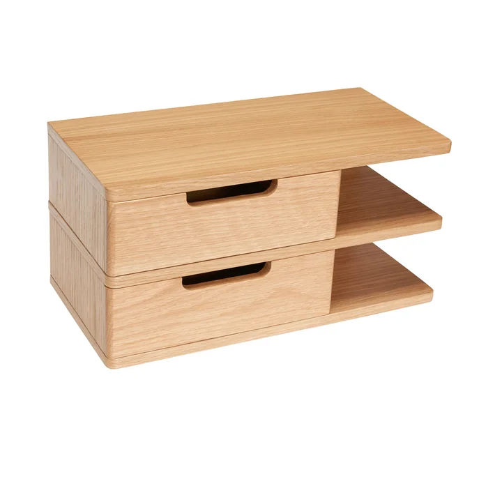 Hübsch Interior - Open Wandregal, 40 x 20 cm, Eiche