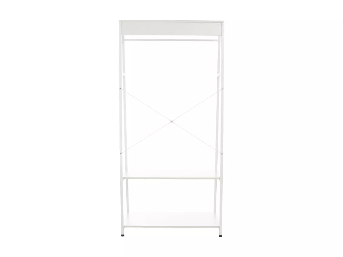 Portant à vêtement - Bois - 80 x 44 x 167cm - Blanc - Luton