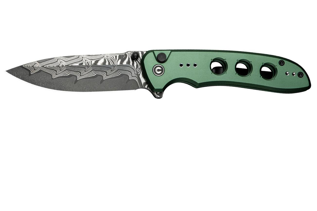 Civivi Hyperpulse C23087A-DS1 Damascus, Green Aluminium, zakmes