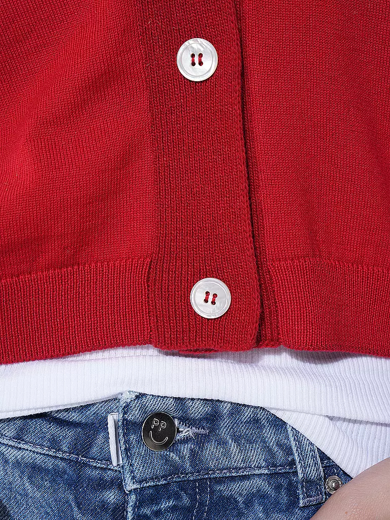OFFICINE GENERALE Cardigan SERENA dunkelrot