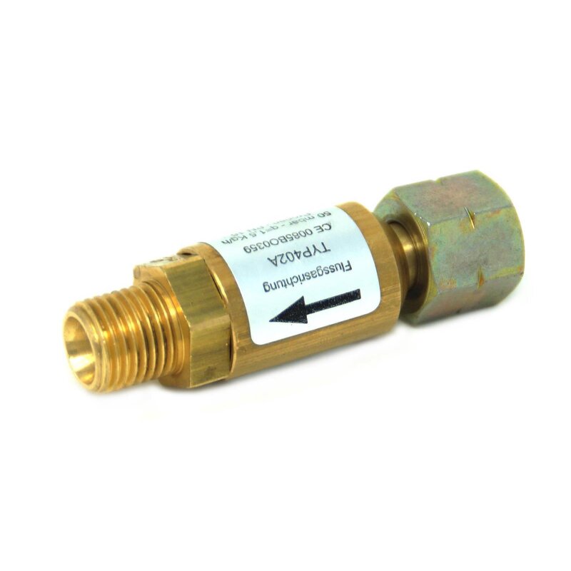 Schlauchbruchsicherung 50mbar ¼ Zoll links