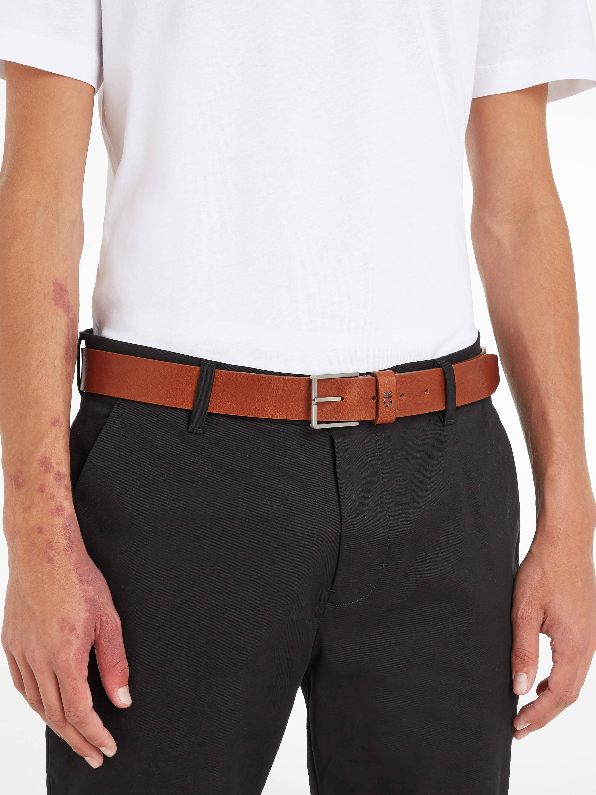 Calvin Klein leren riem cognac