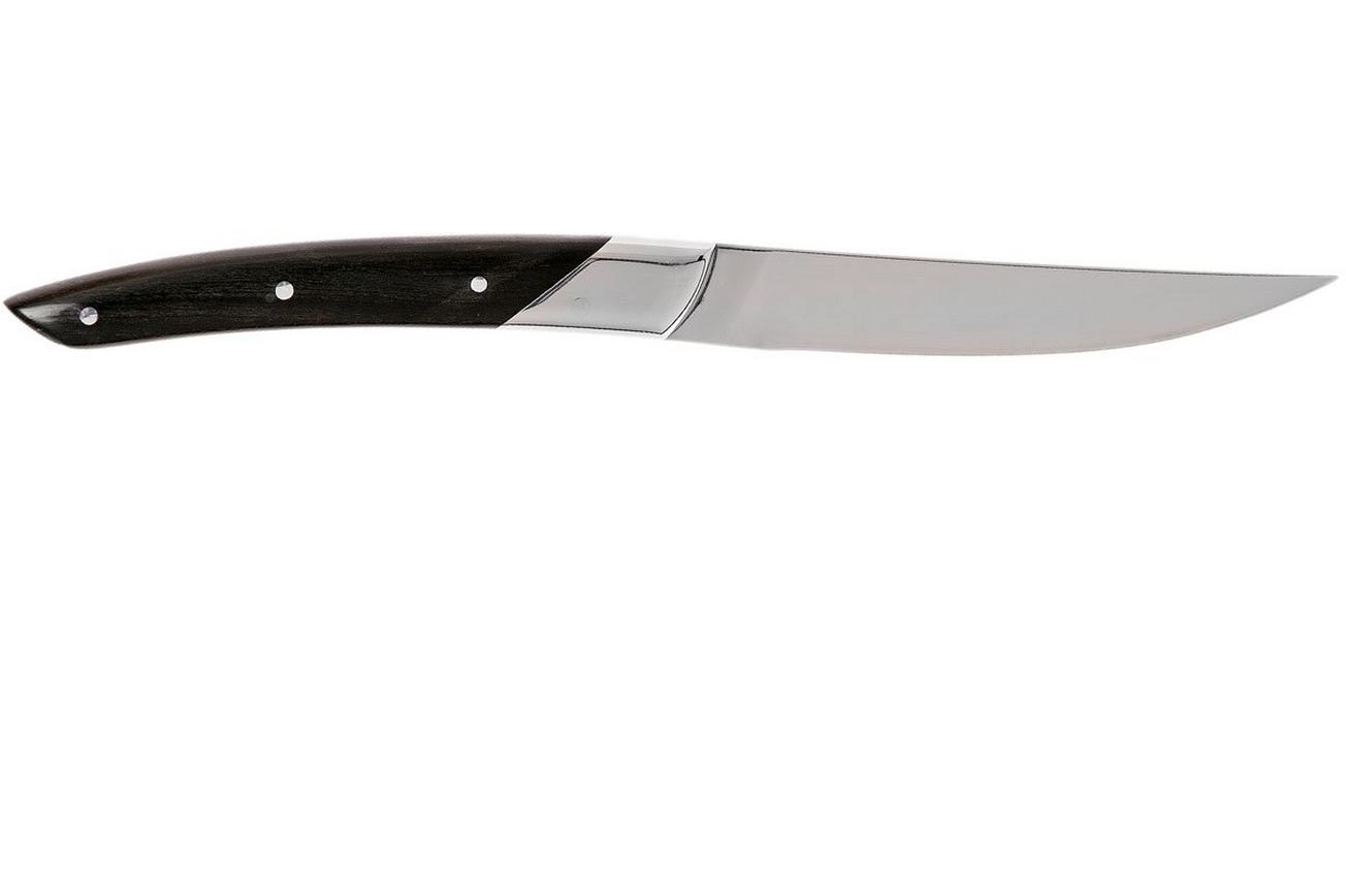 Claude Dozorme Le Thiers steakmesset 6-delig, Ebbenhout