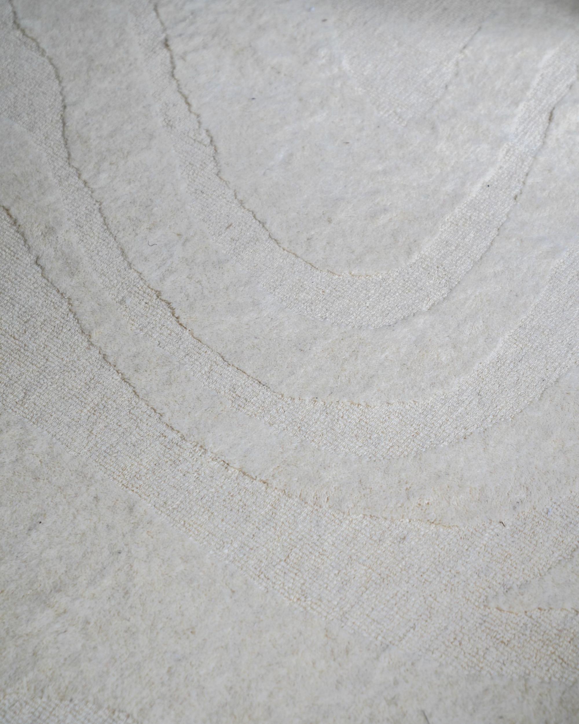 Vloerkleed SASNAK Beige 300 x 400 cm Wol