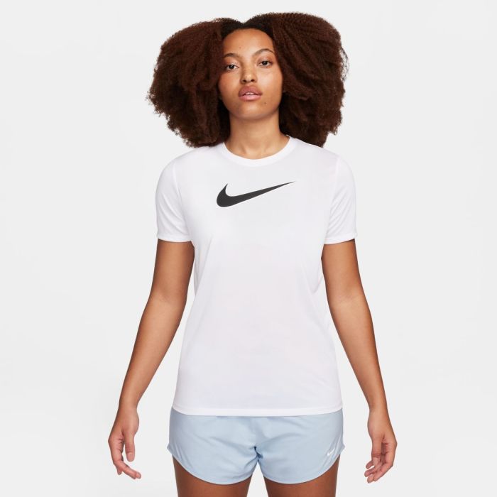 Nike Dame T-shirts Dri-FIT Regular Heathered Graphic Short Sleeve Tee Hvid