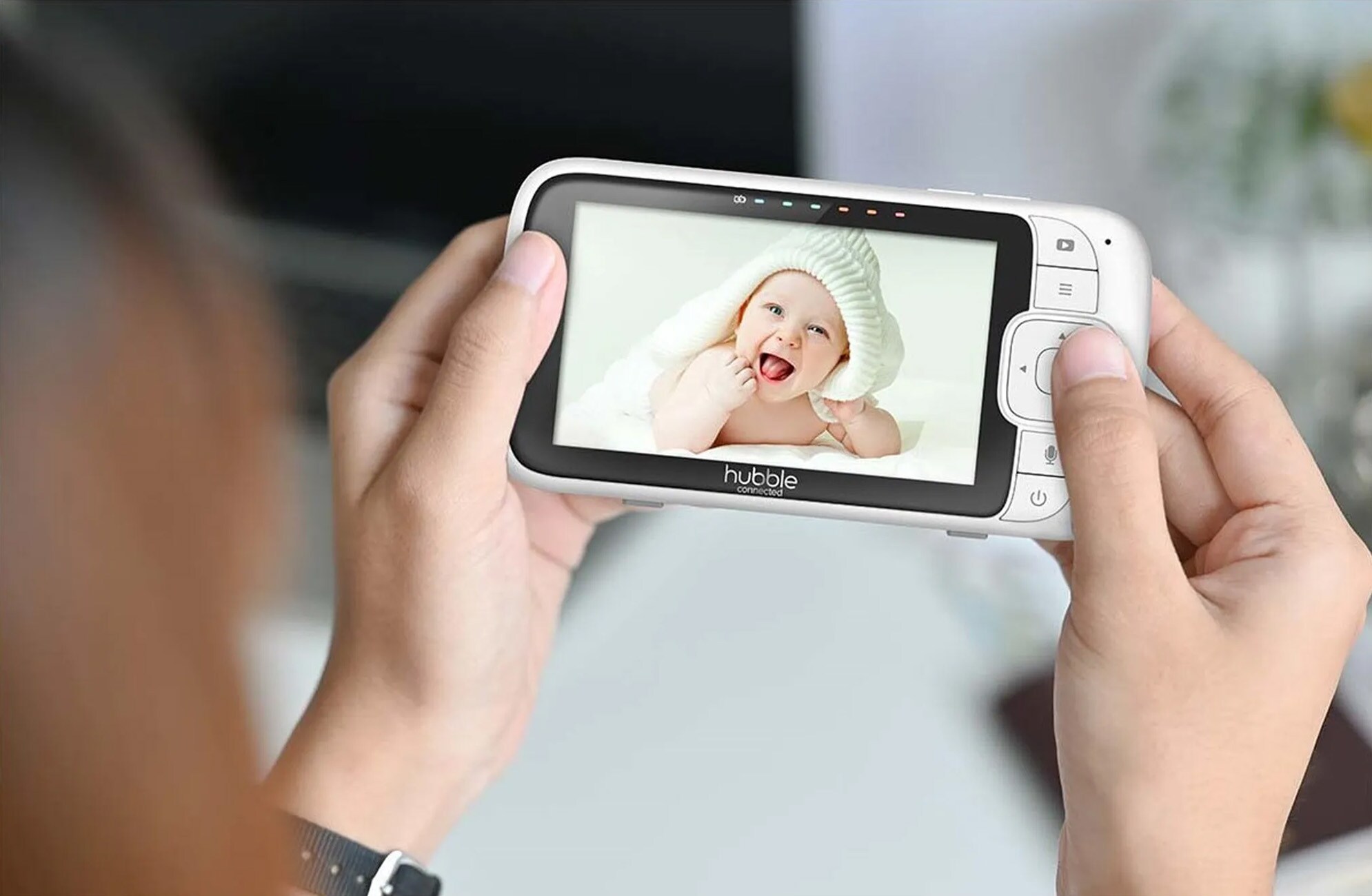 Hubble Nursery View Premium weiß Video Babyphone