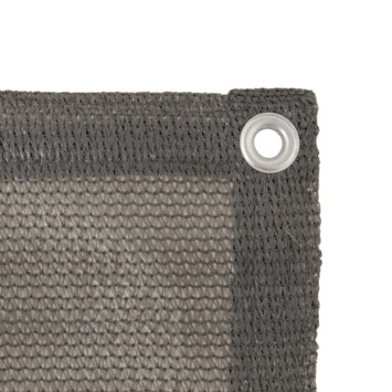 Balkonscherm doek polyester grijs ca. 90 x 500 cm