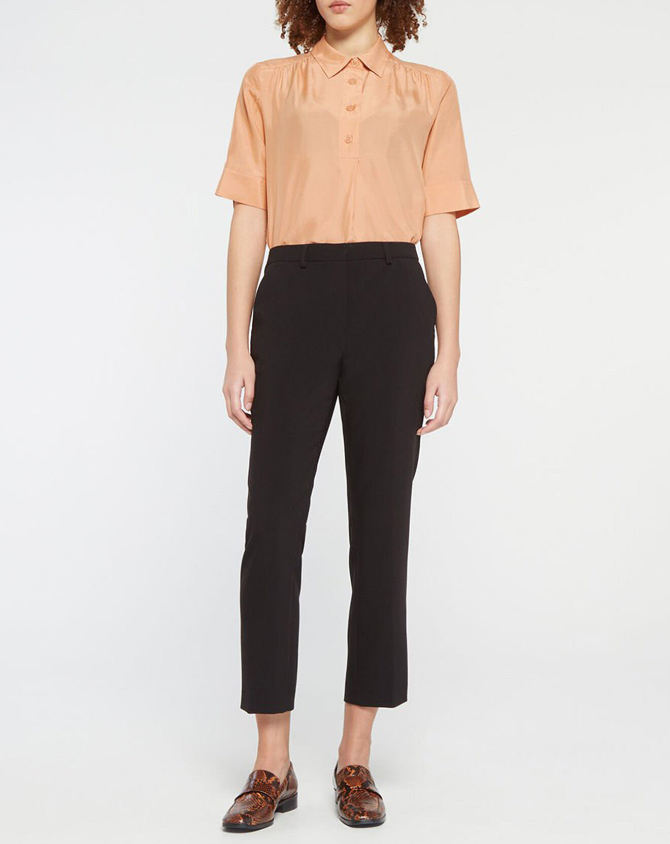 Jodhpur Top Malibu 100% Soie saumon clair
