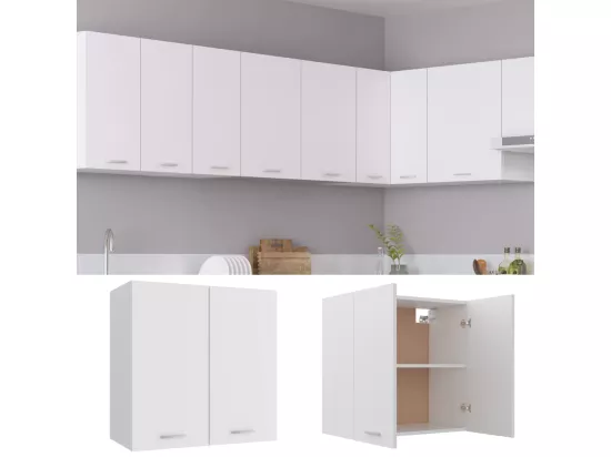 Armoire suspendue Blanc 60x31x60 cm Bois d'ingénierie