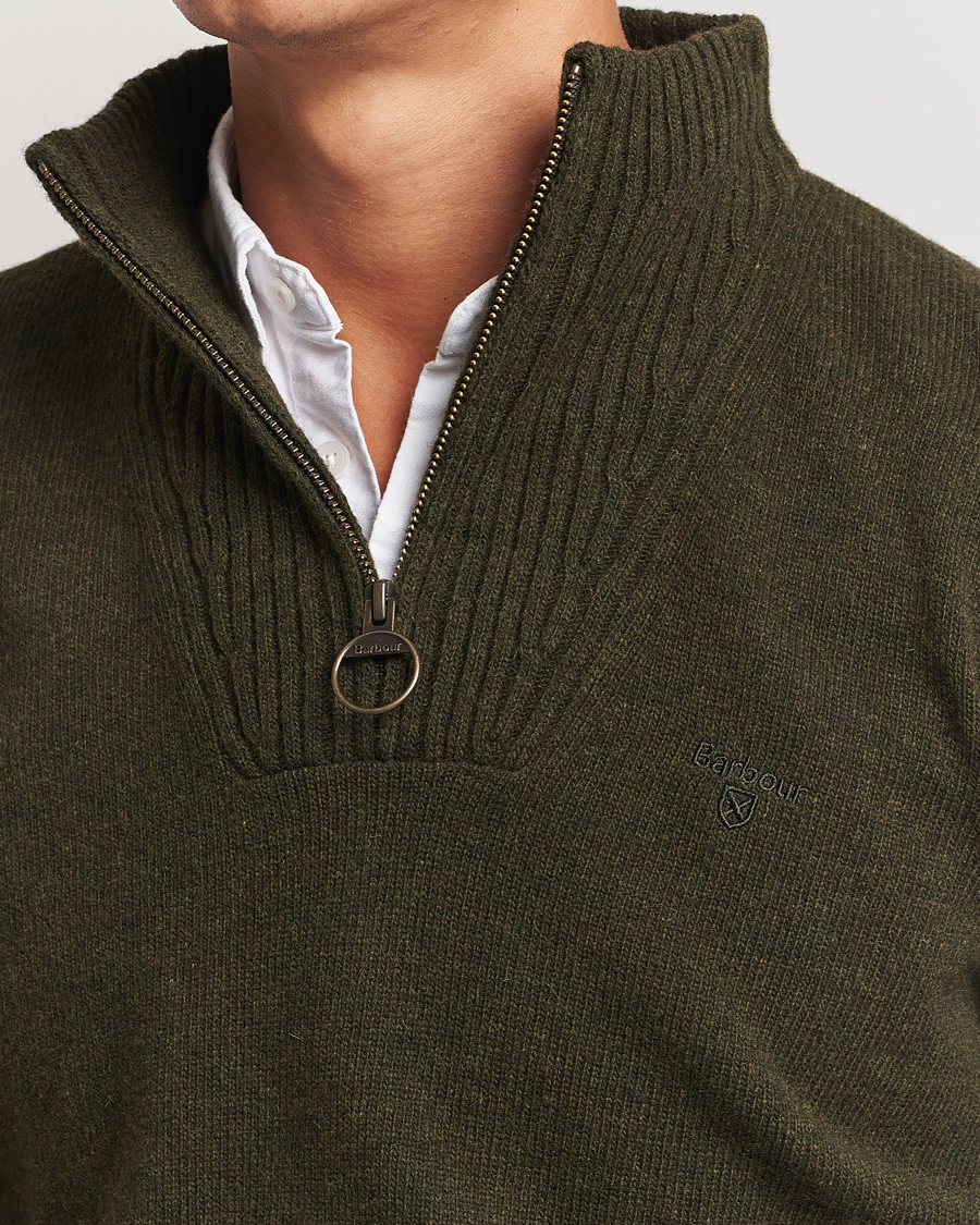 Barbour Lifestyle Essential Lambswool Half Zip Seaweed