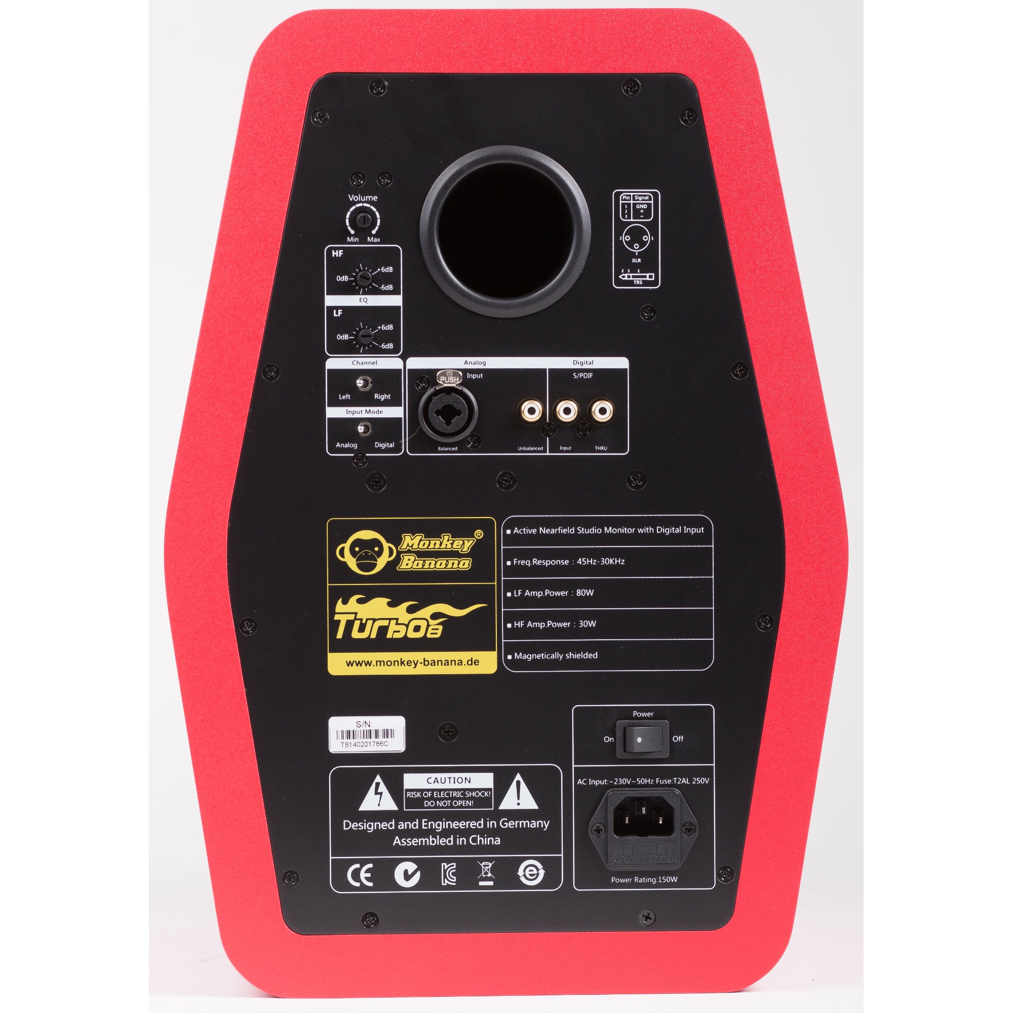 Monkey Banana Turbo 8 actieve studiomonitor rood (per stuk)